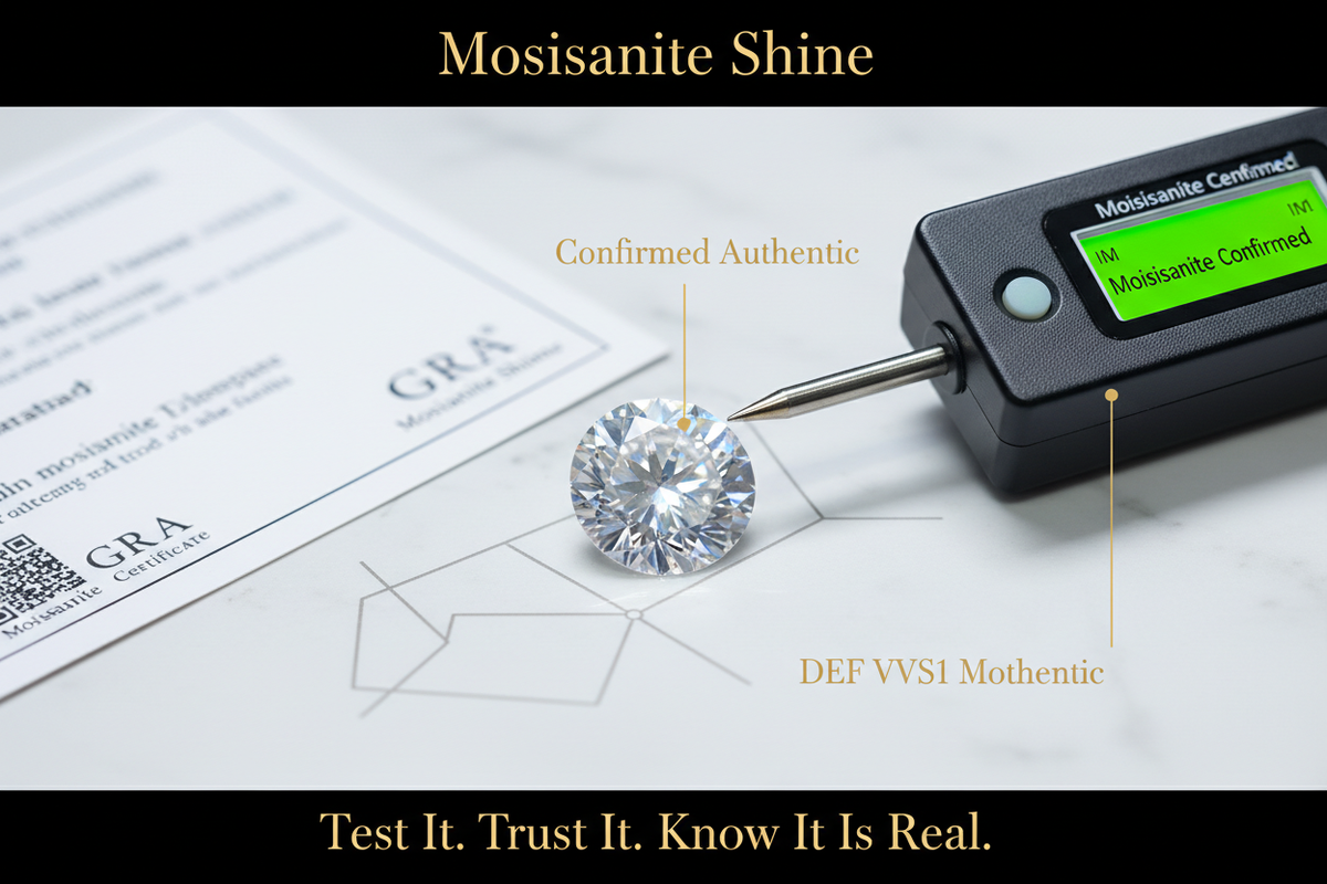 D Color VVS1 Moissanite Engagement Ring, Wedding Band & Fine Jewelry. Handcrafted, conflict-free, lifetime warranty, free US shipping, trade-up program at full value.