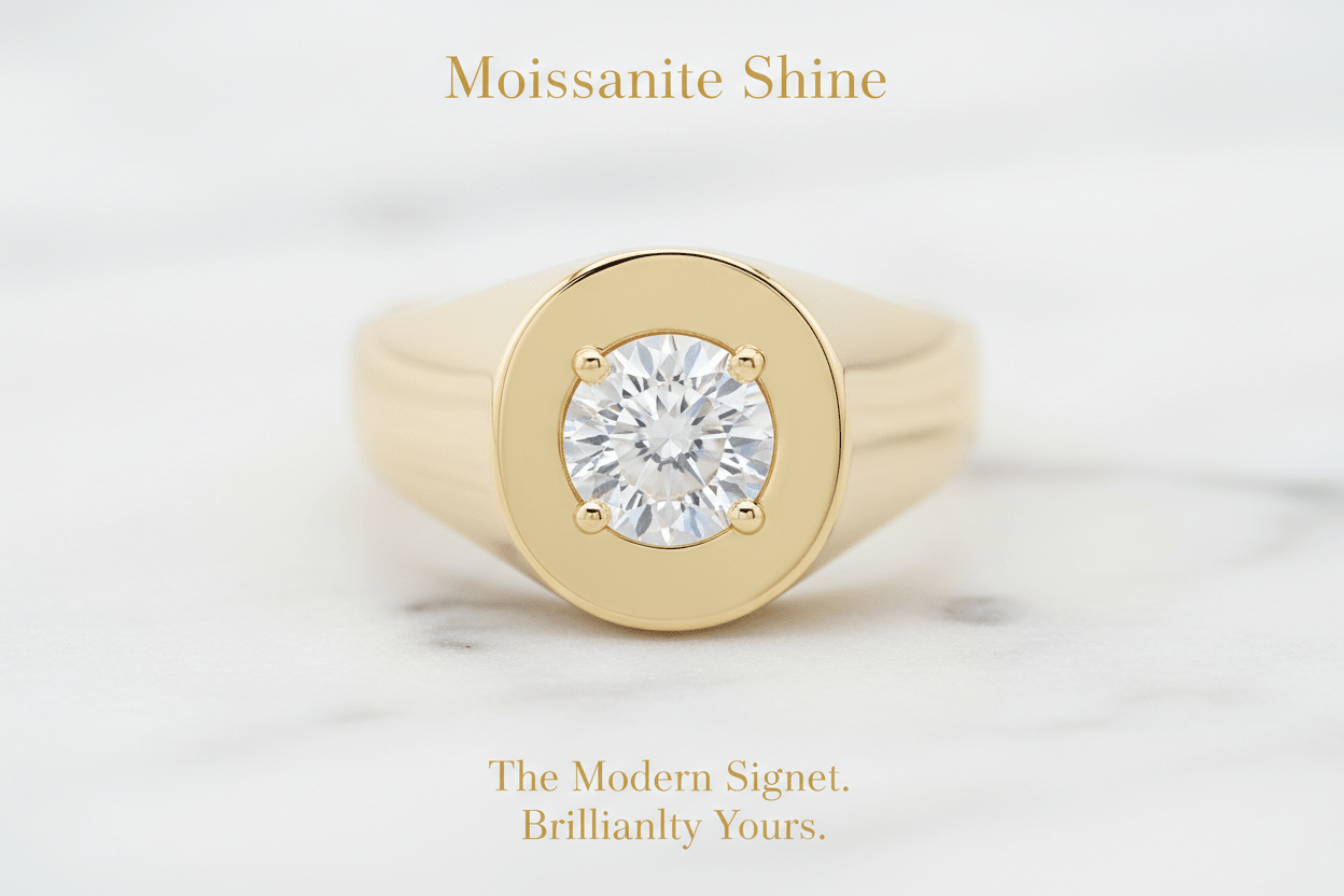 Moissanite Signet Rings: The Modern Classic That's Having Its Moment - Moissanite Shine