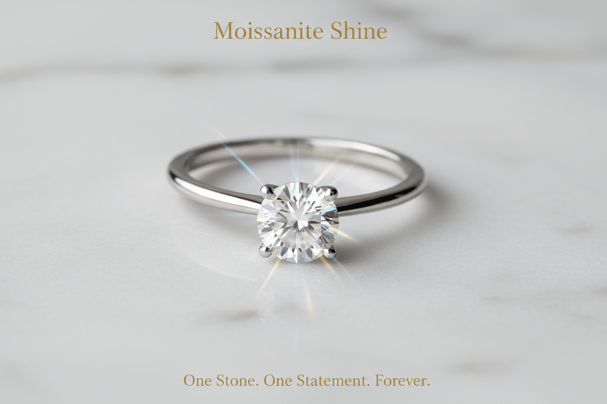 Moissanite Solitaire Ring: The Complete Buying Guide 2026 - Moissanite Shine