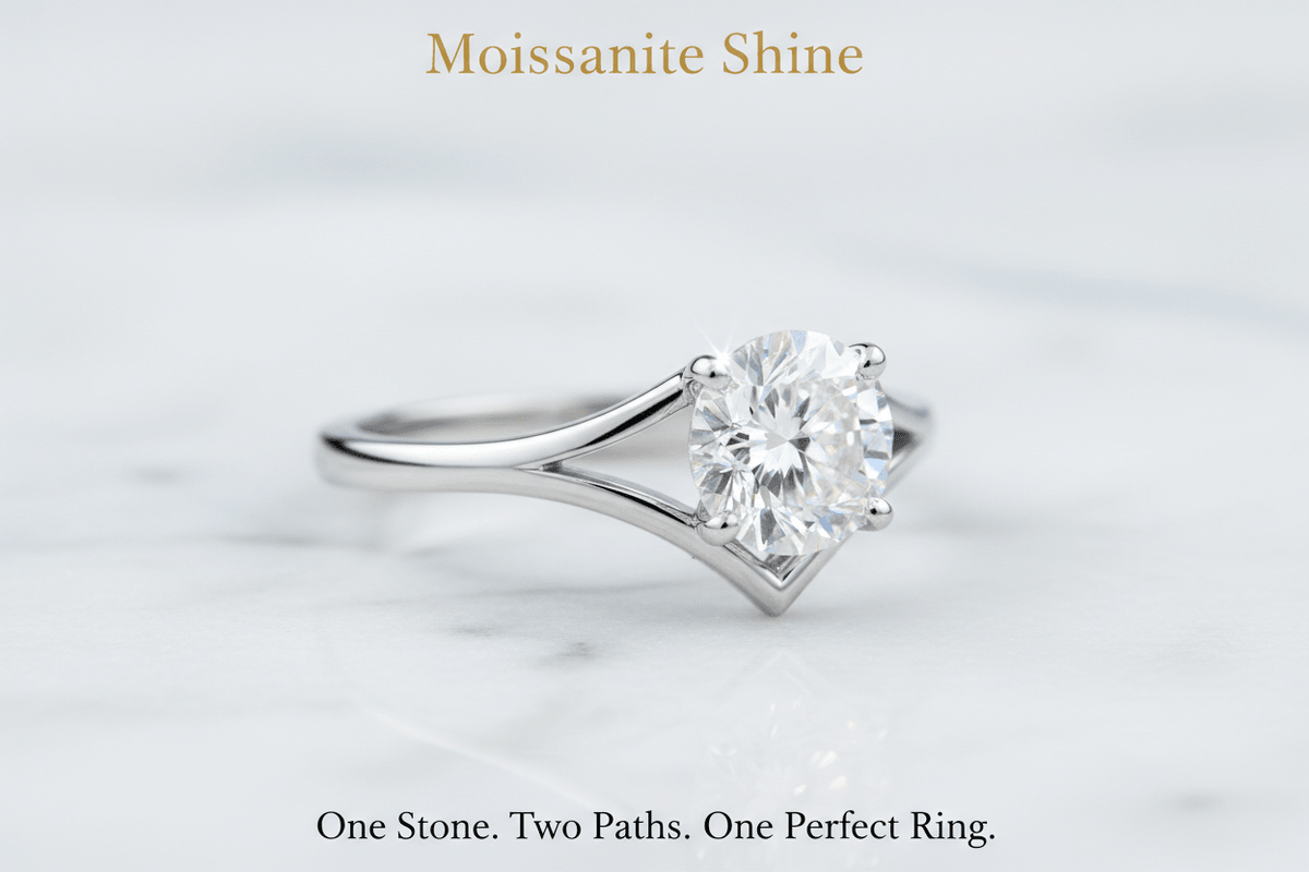 Moissanite Split Shank Ring: The Complete Guide - Moissanite Shine