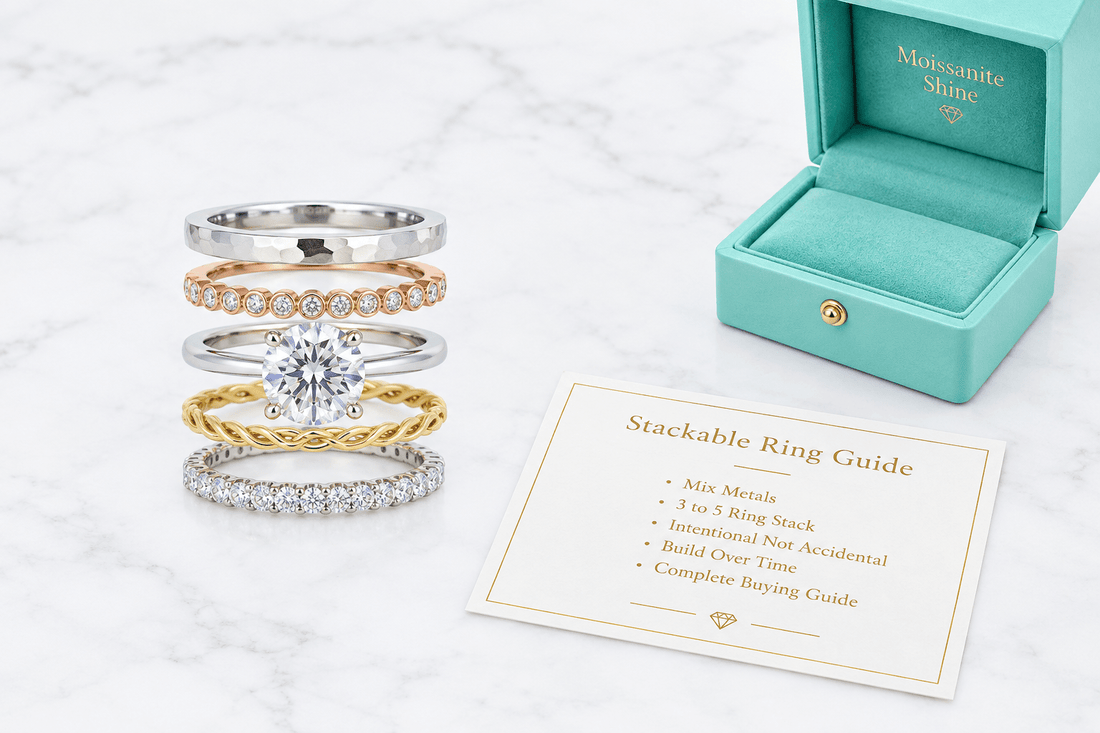 Moissanite Stackable Rings: The Complete Buying Guide - Moissanite Shine