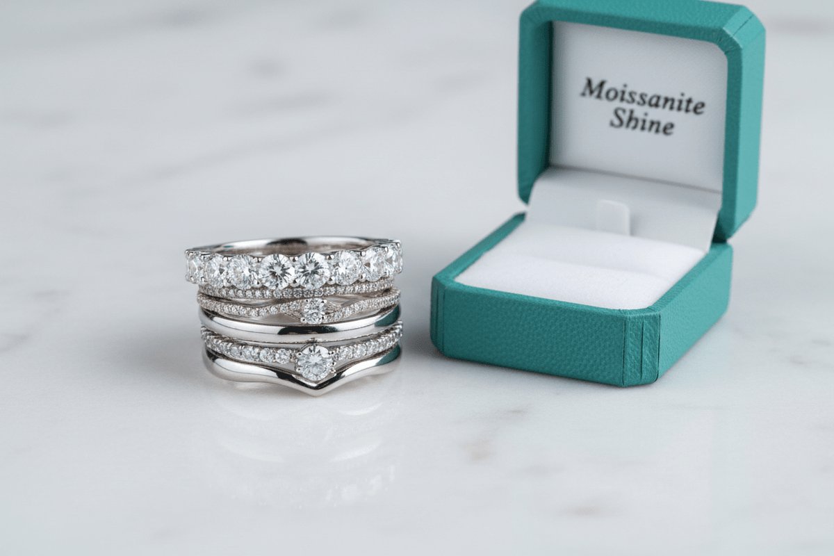 Moissanite Stackable Rings: The Complete Guide - Moissanite Shine