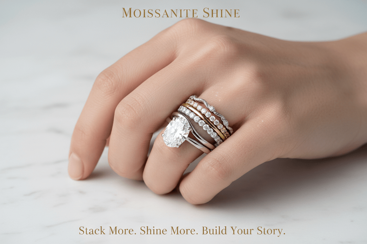 Moissanite Stackable Rings: The Complete Guide to Building the Perfect Stack - Moissanite Shine