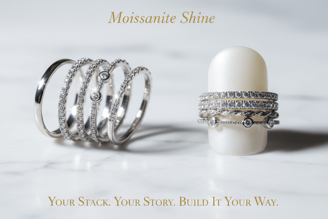 Moissanite Stacking Rings: The Complete Guide to Building the Perfect Stack - Moissanite Shine