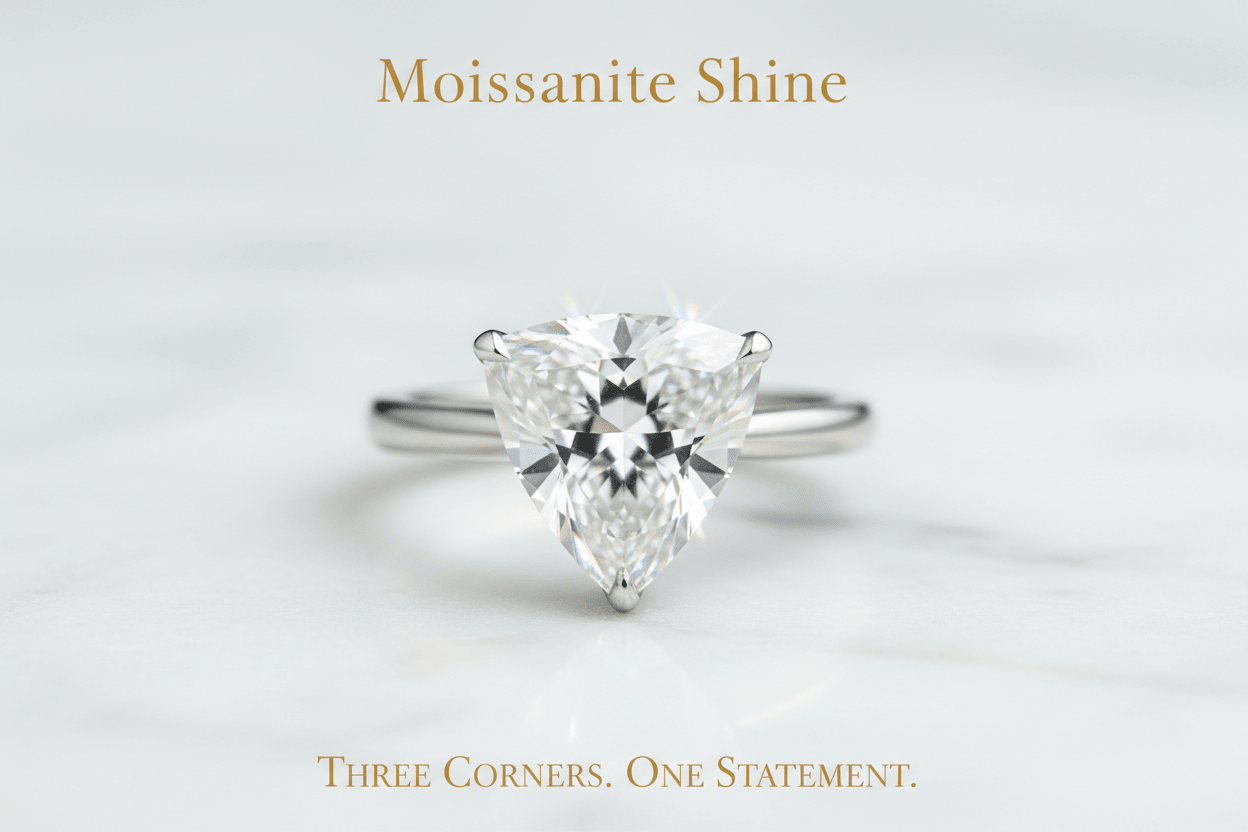 Moissanite Trillion Cut: The Complete Guide - Moissanite Shine