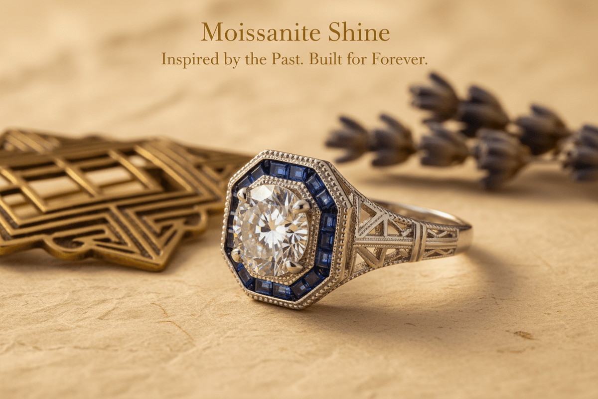 Moissanite Vintage Art Deco Engagement Ring: The Complete Buying Guide - Moissanite Shine
