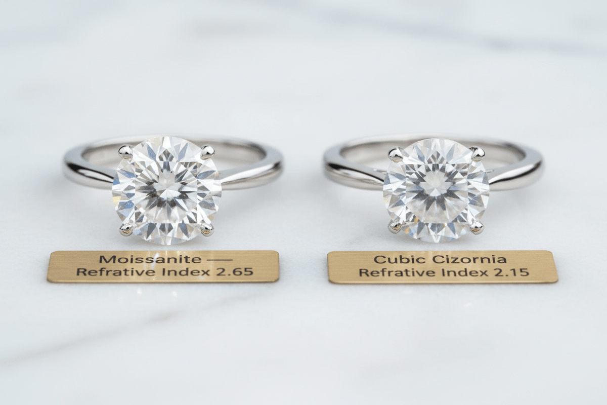Moissanite vs Cubic Zirconia: The Visual Difference Explained - Moissanite Shine