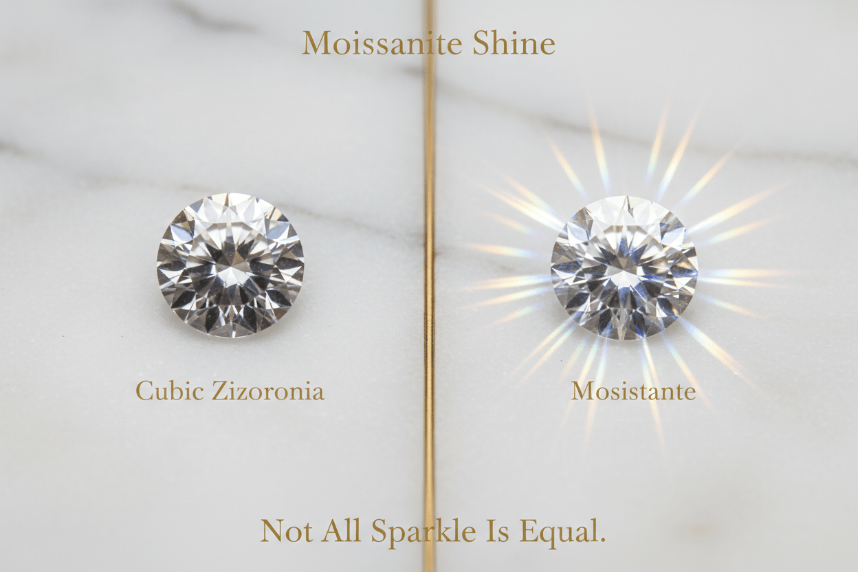 Moissanite vs. Cubic Zirconia: Updated 2026 Comparison - Moissanite Shine