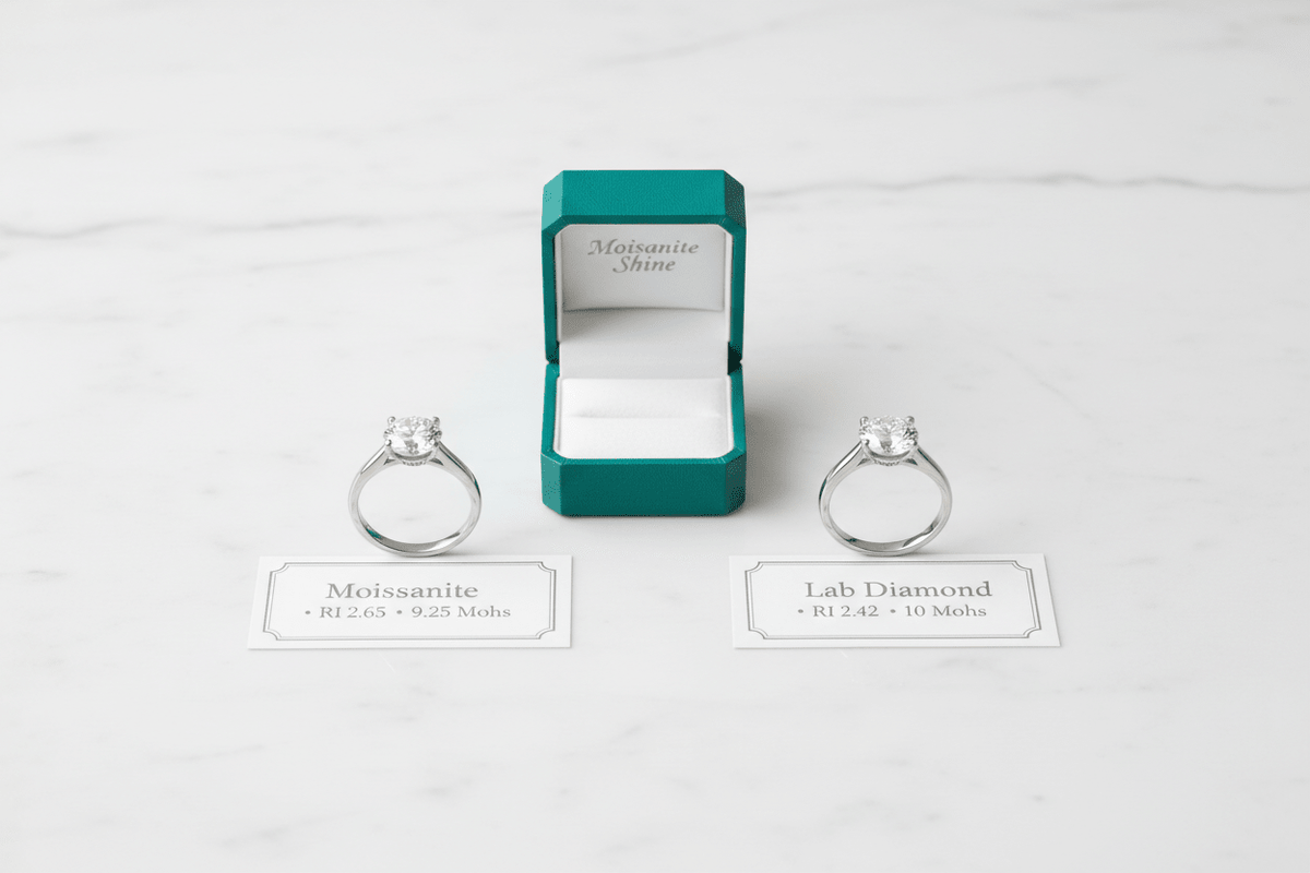 Moissanite vs. Lab Diamond: The Honest Comparison - Moissanite Shine