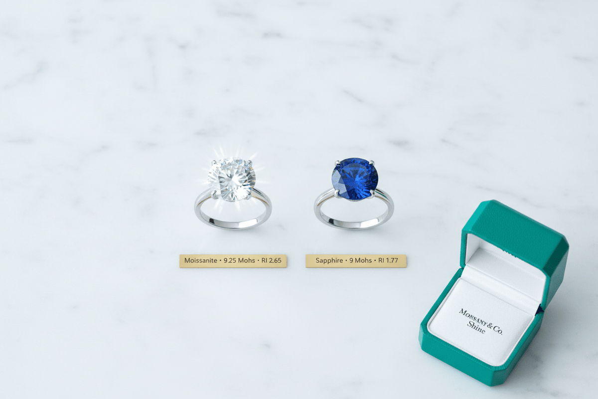 Moissanite vs. Sapphire: Which Is Right for You? - Moissanite Shine