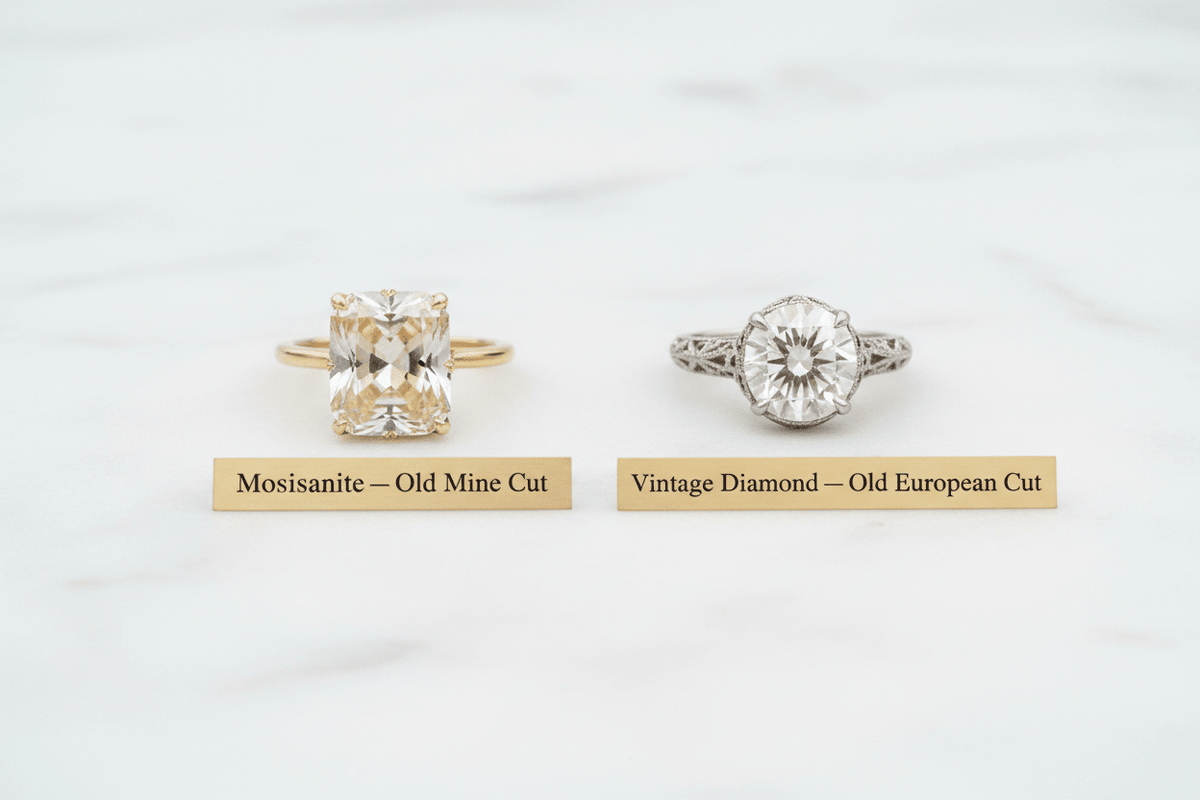 Moissanite vs. Vintage Diamond: A Complete Comparison - Moissanite Shine