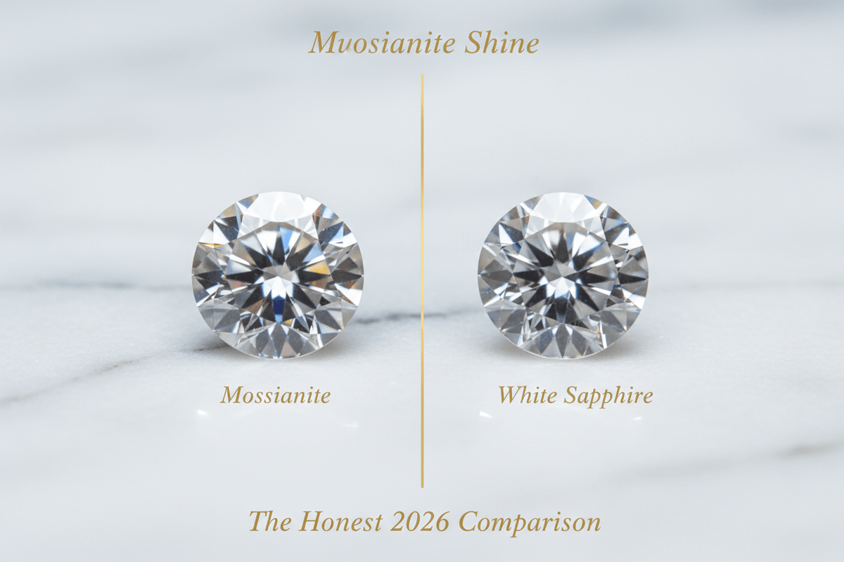 Moissanite vs. White Sapphire 2026: The Honest Comparison - Moissanite Shine
