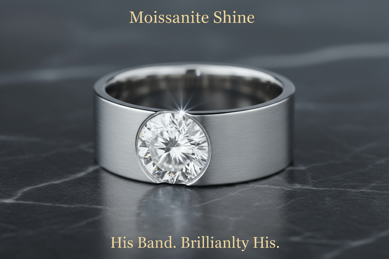 Moissanite Wedding Band for Men: The Complete Guide - Moissanite Shine