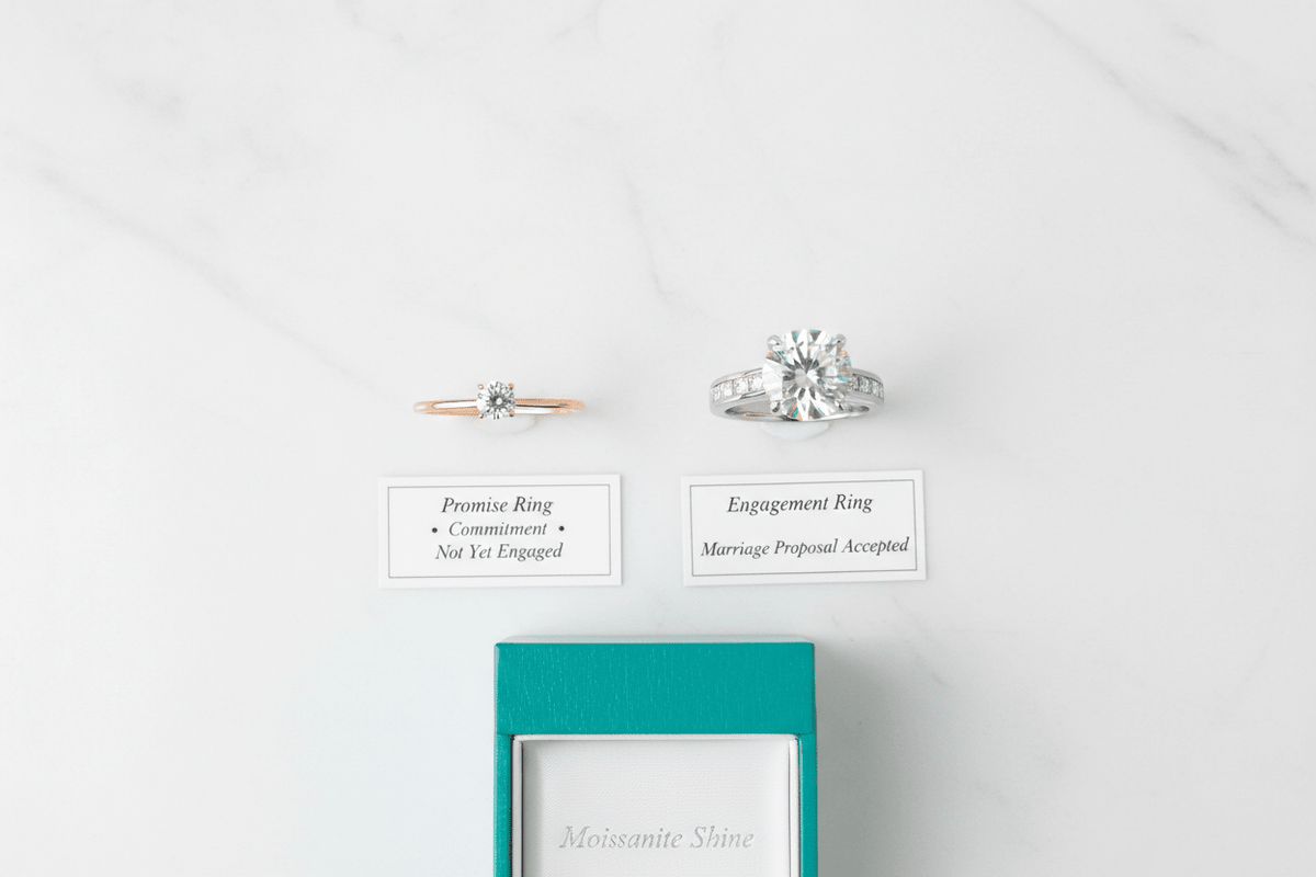 Promise Ring vs Engagement Ring: What's the Difference? - Moissanite Shine