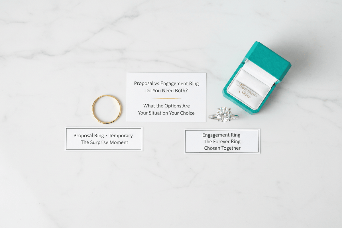 Proposal Ring vs. Engagement Ring: Do You Need Both? - Moissanite Shine