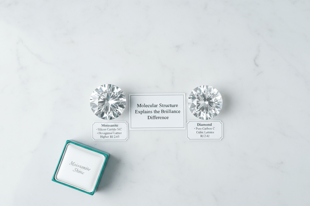 Silicon Carbide vs Carbon: The Molecular Difference Between Moissanite and Diamond - Moissanite Shine