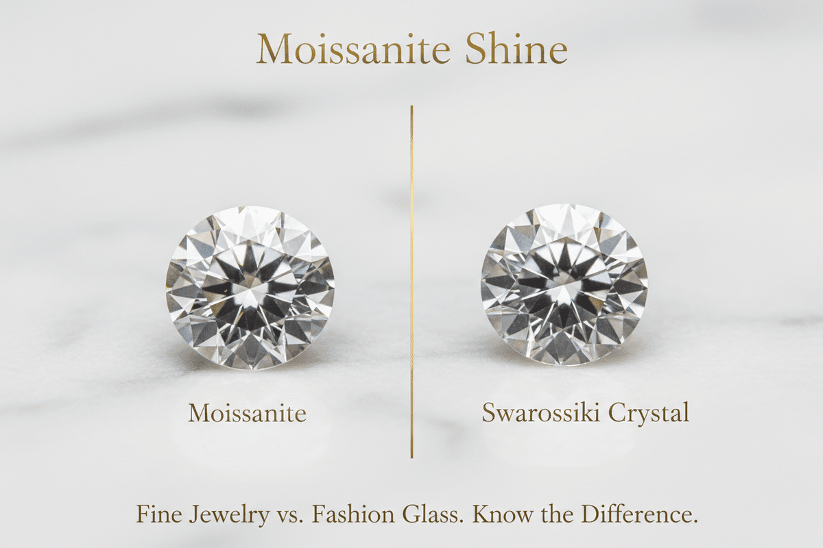 Swarovski Crystal vs. Moissanite: A Jeweler's Honest Breakdown by Use Case - Moissanite Shine
