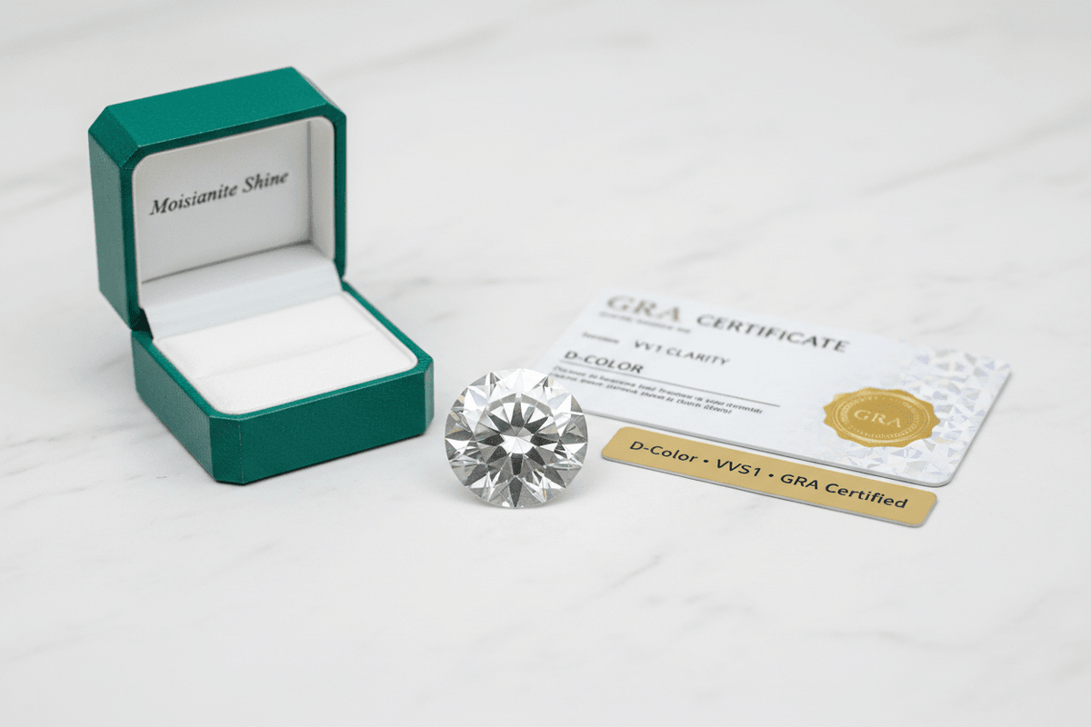Understanding Moissanite Grading: D-Color, VVS1 & GRA Explained - Moissanite Shine