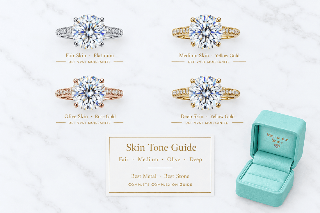 Wedding Jewelry for Different Skin Tones: Best Metals and Stones by Complexion - Moissanite Shine
