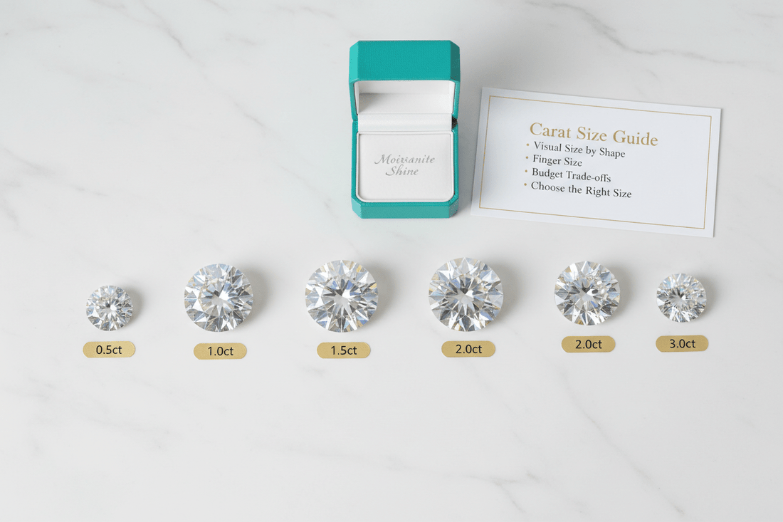 What Is the Best Moissanite Carat Size for an Engagement Ring? - Moissanite Shine