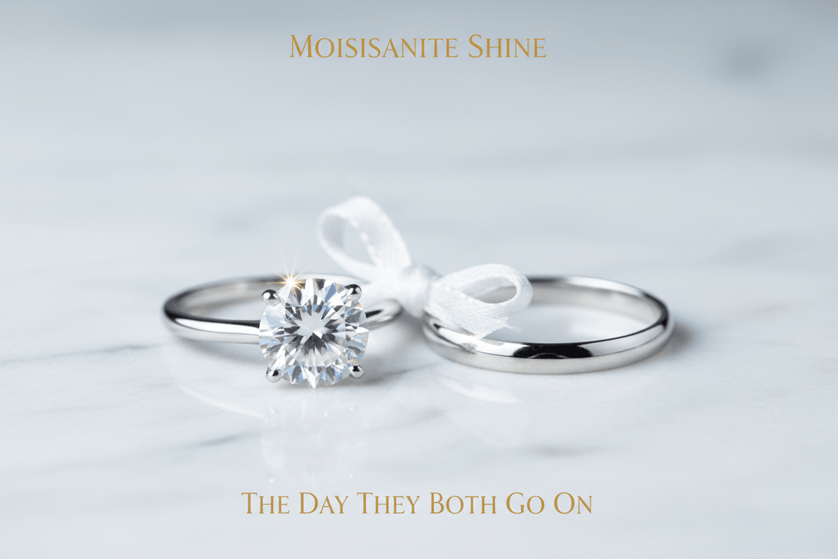 What to Do With Your Engagement Ring on Your Wedding Day - Moissanite Shine