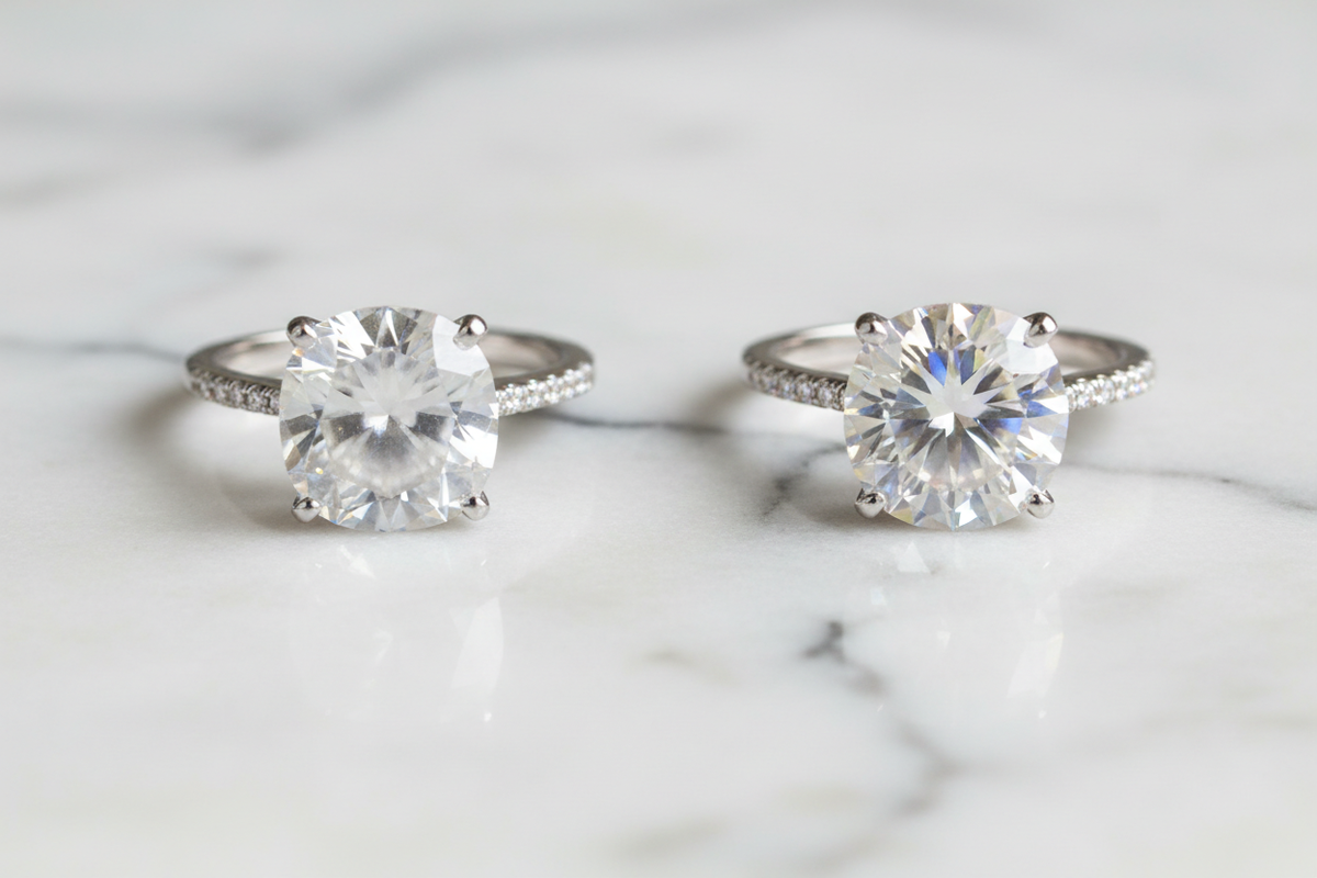 Buy moissanite engagement ring online USA		