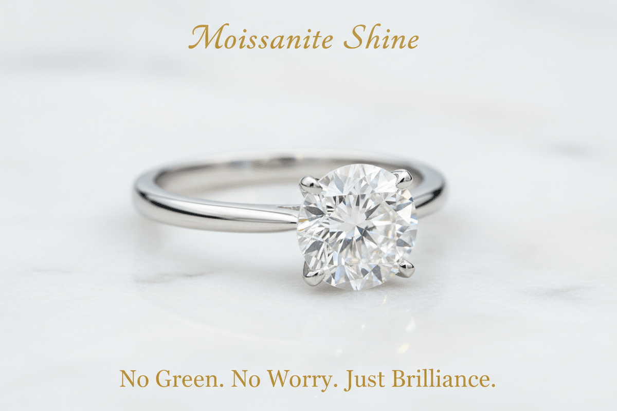 Will a Moissanite Ring Turn My Finger Green? The Honest Answer - Moissanite Shine