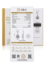 10 Carat Teardrop Moissanite Pendant Tennis Necklace – Round Cut VVS1 D Color (GRA Certified) | Necklace | Moissanite Shine