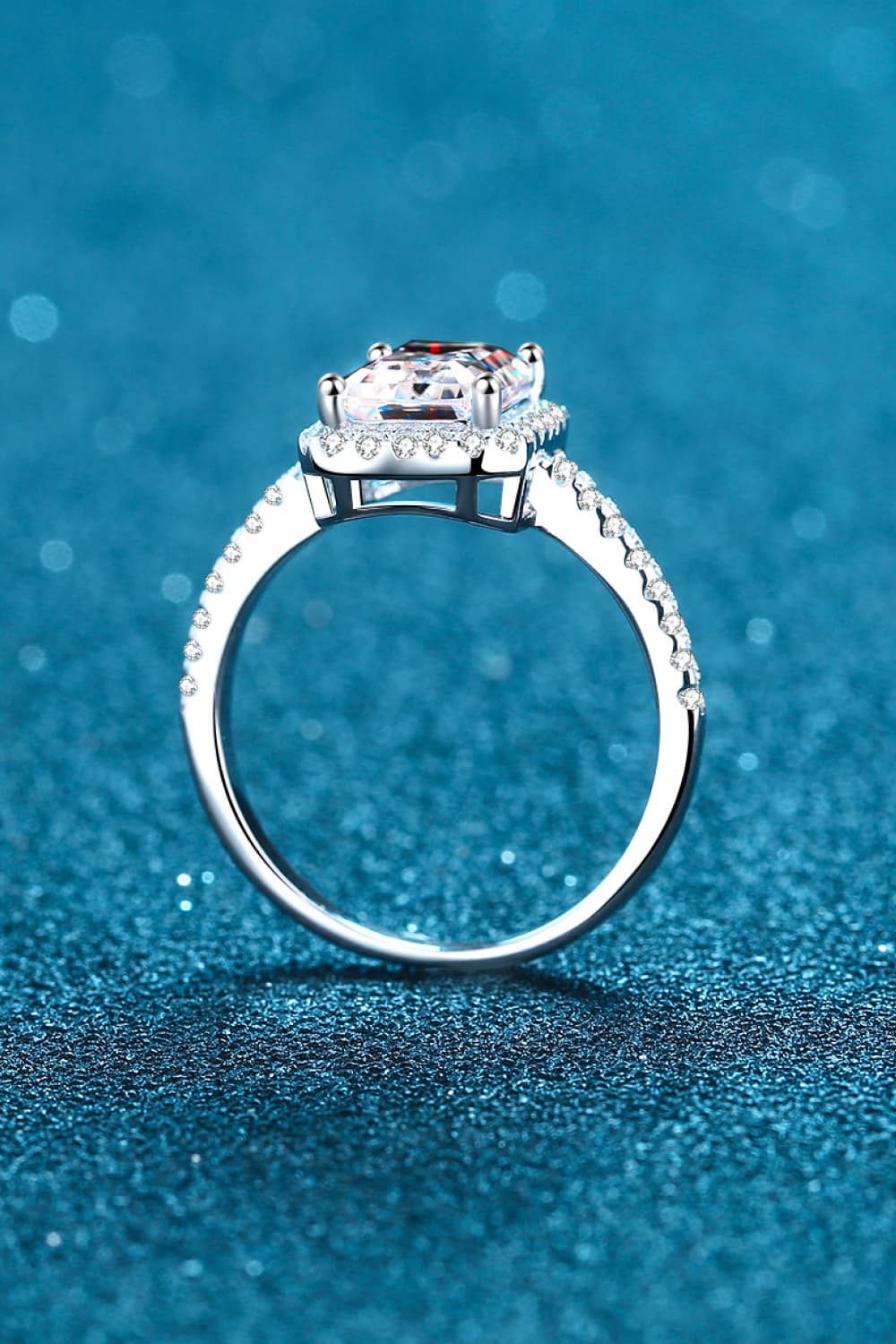 2ct Cushion Cut Moissanite Halo Engagement Ring VVS1 Flawless D Color GRA Certified - Moissanite Shine | RING | Moissanite Shine