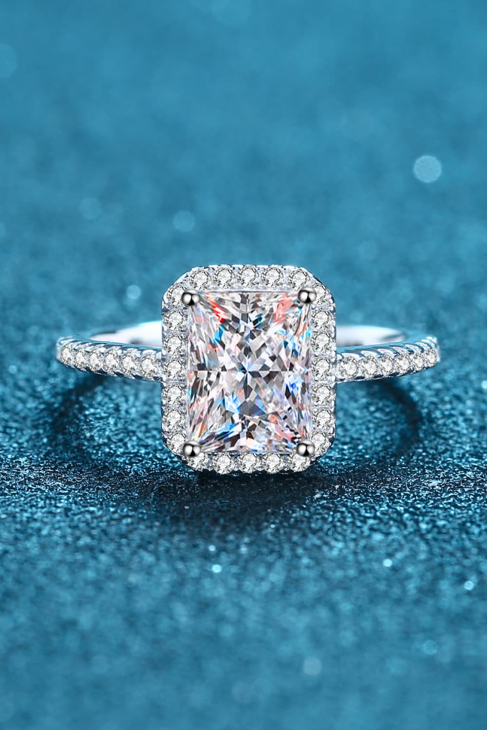 2ct Cushion Cut Moissanite Halo Engagement Ring VVS1 Flawless D Color GRA Certified - Moissanite Shine | RING | Moissanite Shine