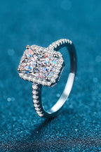 2ct Cushion Cut Moissanite Halo Engagement Ring VVS1 Flawless D Color GRA Certified - Moissanite Shine | RING | Moissanite Shine