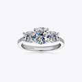 3ct Three Stone Round Cut Moissanite Engagement Ring VVS1 Flawless D Color GRA Certified - Moissanite Shine | RING | Moissanite Shine