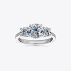3ct Three Stone Round Cut Moissanite Engagement Ring VVS1 Flawless D Color GRA Certified - Moissanite Shine | RING | Moissanite Shine