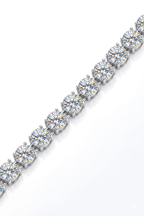 Classic 10 Carat Moissanite Tennis Bracelet – Round Cut VVS1 D Color Modern Luxury 7 - Inch Wristband (GRA Certified) | Bracelet | Moissanite Shine