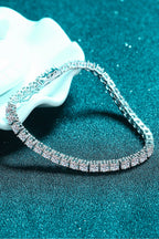 Classic 4.9 Carat Moissanite Tennis Bracelet – Round Cut VVS1 D Color Premium Rhodium Plated 6.5 - Inch Brilliant Wristband (GRA Certified) | Bracelet | Moissanite Shine