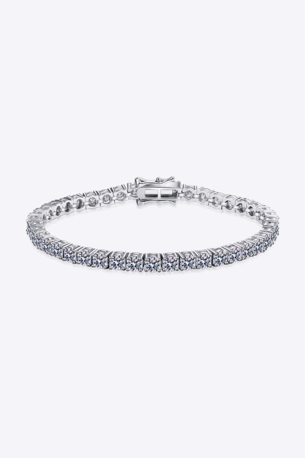 Classic 4.9 Carat Moissanite Tennis Bracelet – Round Cut VVS1 D Color Premium Rhodium Plated 6.5 - Inch Brilliant Wristband (GRA Certified) | Bracelet | Moissanite Shine