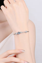 Elegant 2 Carat Round Moissanite Adjustable Bracelet – D Color VVS1 Premium Rhodium Plated Brilliant Charm Wristband (GRA Certified & Lifetime Warranty) | Bracelet | Moissanite Shine