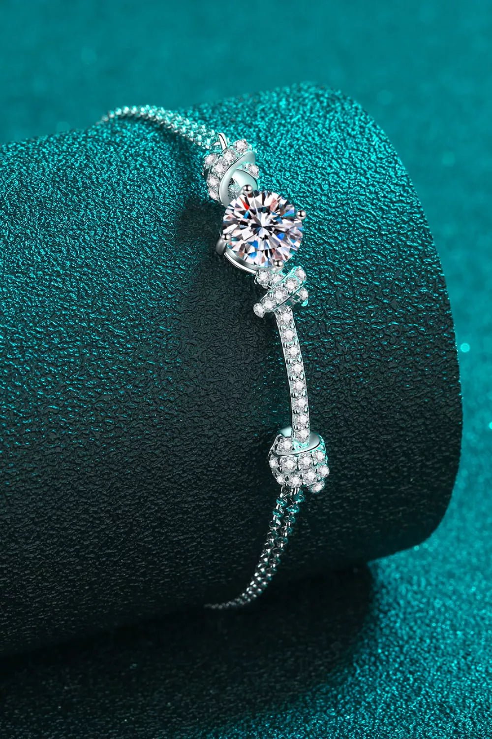 Elegant 2 Carat Round Moissanite Adjustable Bracelet – D Color VVS1 Premium Rhodium Plated Brilliant Charm Wristband (GRA Certified & Lifetime Warranty) | Bracelet | Moissanite Shine