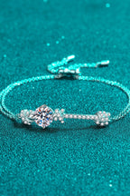 Elegant 2 Carat Round Moissanite Adjustable Bracelet – D Color VVS1 Premium Rhodium Plated Brilliant Charm Wristband (GRA Certified & Lifetime Warranty) | Bracelet | Moissanite Shine