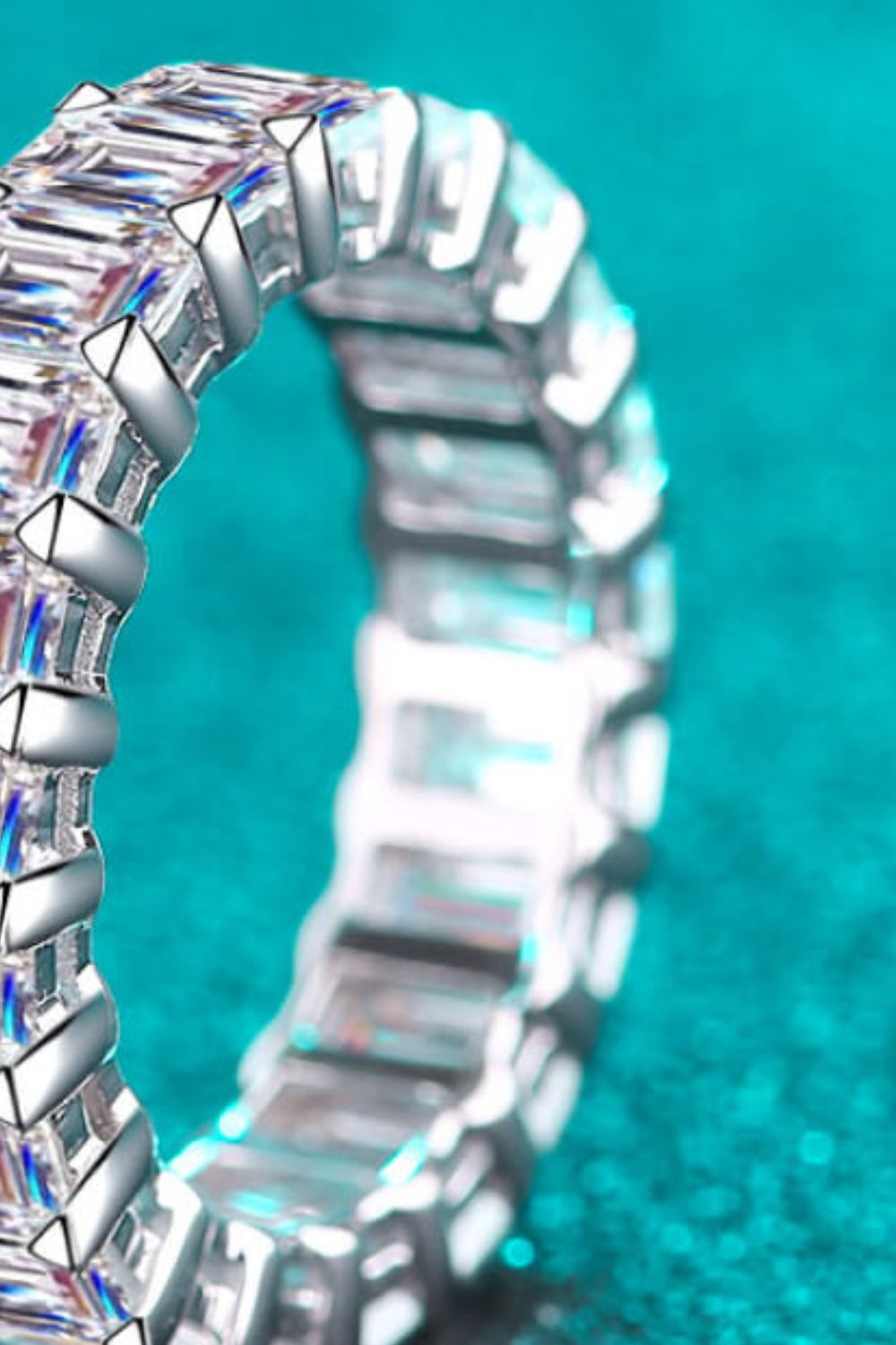 Emerald Cut Moissanite Eternity Band – 10.5 TCW VVS1 D Color Modern Luxury Wedding Ring (GRA Certified) | RING | Moissanite Shine
