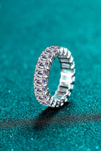 Emerald Cut Moissanite Eternity Band – 10.5 TCW VVS1 D Color. | RING | Moissanite Shine