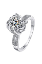 Enchanted Floral Halo: A 1-Carat Round VVS1 Moissanite Masterpiece | RING | Moissanite Shine