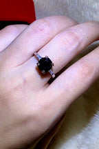 Minimalist 2 Carat Round Cut Black Moissanite Solitaire Engagement Ring – Modern Simple VVS1 Deep Royal Black Gemstone Ring, Premium Platinum Plated Pure 925 Silver Classic Wedding Anniversary Gift Band (GRA Certified & Handcrafted) | RING | Moissanite Shine