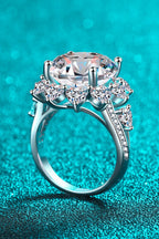 Luxury 10 Carat Round Cut Moissanite Solitaire Ring – VVS1 D Color Modern Statement Engagement Band (GRA Certified) | RING | Moissanite Shine