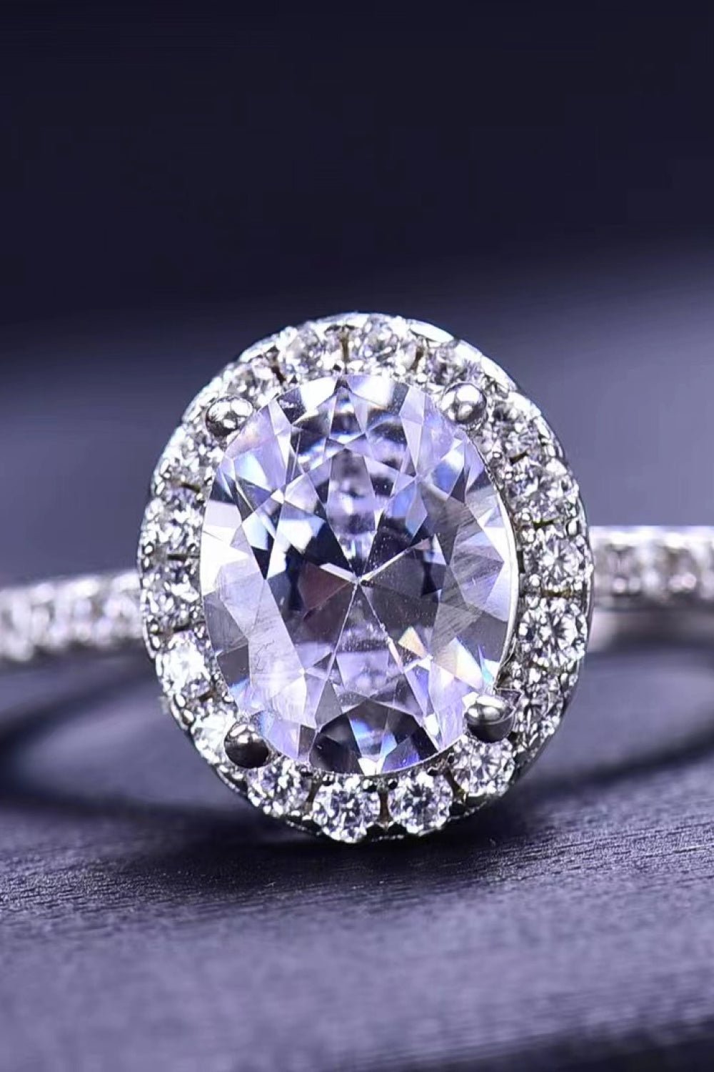 Luxury 2 Carat Oval Cut Moissanite Solitaire Engagement Ring – Flawless VVS1 D Color Modern Platinum Plated Premium Promise Wedding Anniversary Band (GRA Certified) | RING | Moissanite Shine