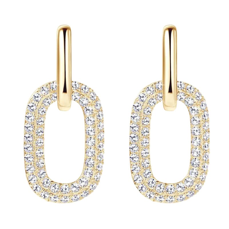 Luxury 2.16 TCW Round Brilliant Moissanite Elegant Stud Earrings – VVS1 D Color Modern Minimalist Premium White Gold & 18K Yellow Gold Plated Studs (GRA Certified) | Earrings | Moissanite Shine