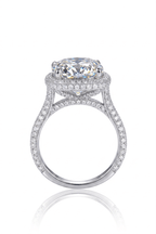 Luxury 6 Carat Cushion Cut Moissanite Halo Ring – VVS1 D Color Modern Split - Shank Wedding Band (GRA Certified) | RING | Moissanite Shine