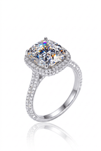 Luxury 6 Carat Cushion Cut Moissanite Halo Ring – VVS1 D Color Modern Split - Shank Wedding Band (GRA Certified) | RING | Moissanite Shine
