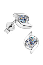 Modern Celestial Elegance: 1-Carat Round VVS1 Moissanite Swirl Stud Earrings | Earrings | Moissanite Shine