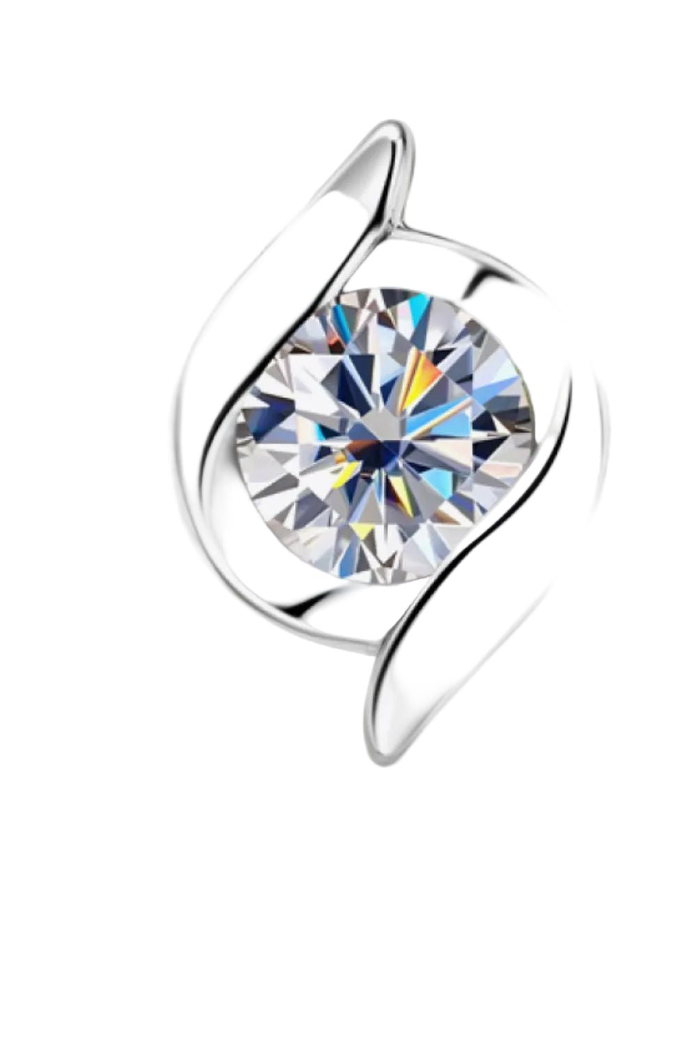 Modern Celestial Elegance: 1-Carat Round VVS1 Moissanite Swirl Stud Earrings | Earrings | Moissanite Shine